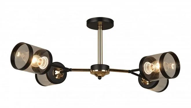 Потолочная люстра Imex MD.3592-4-S-BK+FGD Потолочная люстра Imex MD.3592-4-S-BK+FGD