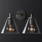 Бра Rh Utilitaire Funnel Shade Double Sconce Black 123266-22 ImperiumLoft