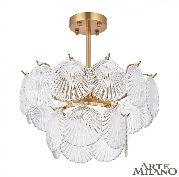 Люстра с плафоном в виде ракушек 312008/D400 BS Arte Milano Люстра с плафоном в виде ракушек 312008/D400 BS Arte Milano