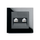 Розетка компьютерная 2-местная RJ-45 ,STEKKER 39509 GLS00-7006-05