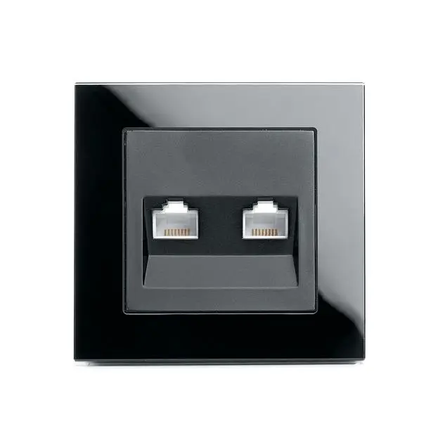 Розетка компьютерная 2-местная RJ-45 ,STEKKER 39509 GLS00-7006-05