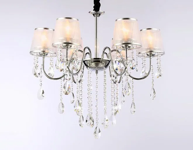 Подвесная люстра с абажурами и хрусталем Ambrella light TR4588 Traditional