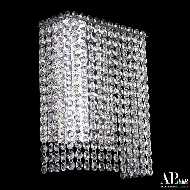 Бра светодиодные хрустальные APL LED SH500.B1.20-27.A.Ni.4000 Sicilia Бра светодиодные хрустальные APL LED SH500.B1.20-27.A.Ni.4000 Sicilia