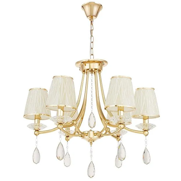 Хрустальная подвесная люстра Lumina Deco LDP 9268-6 GD DOMINNI