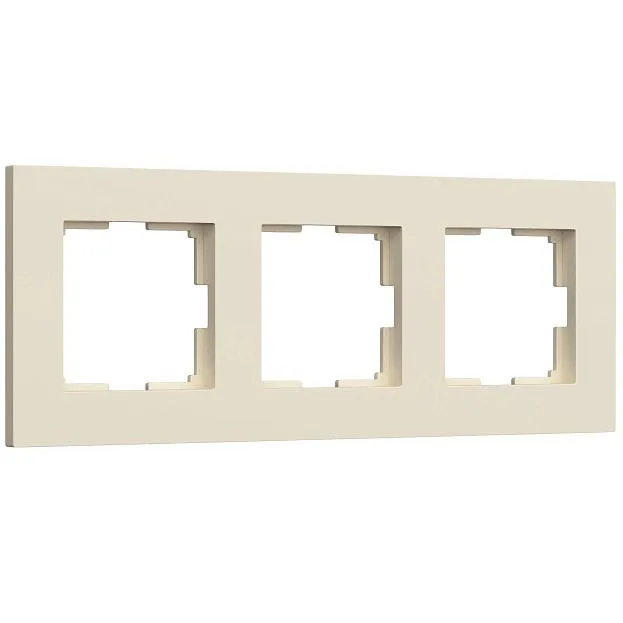 Рамка на 3 поста (айвори матовый) Werkel W0032962 Slab a062808