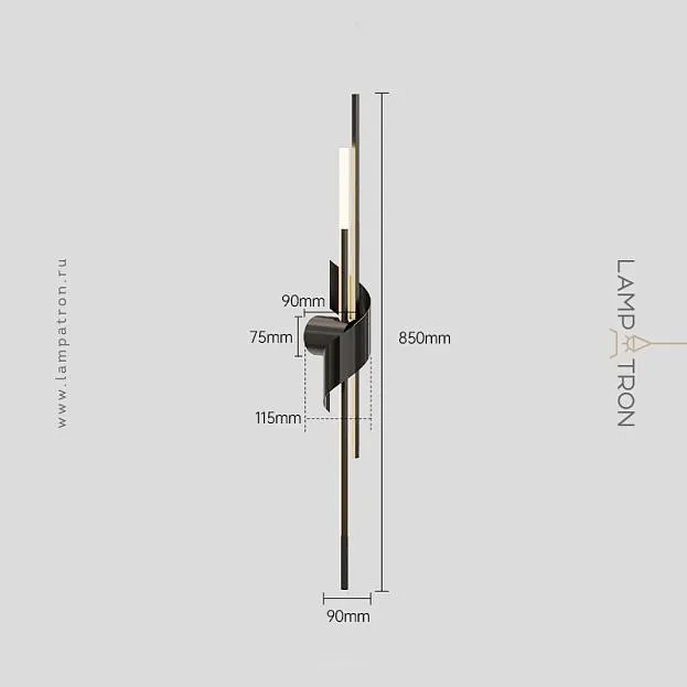 Бра TINUS BEND Размер M. Цвет черный Lampatron f-tinus-bend-m-black 8975-25406 Бра TINUS BEND Размер M. Цвет черный Lampatron f-tinus-bend-m-black 8975-25406