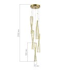 Светильник подвесной Латунь/Прозрачный LED 1*55W 3000K ST-LuceSL6205.303.05 ELICA