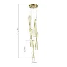 Светильник подвесной Латунь/Прозрачный LED 1*55W 3000K ST-LuceSL6205.303.05 ELICA