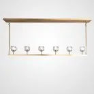 Люстра Rh Boule De Cristal Linear Chandelier 6 Bronze 240202-22 ImperiumLoft