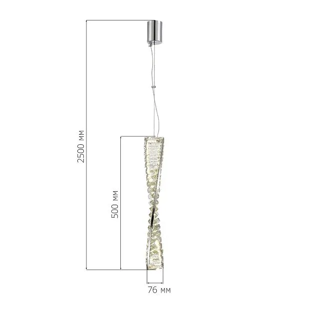 Светильник подвесной Латунь/Прозрачный LED 1*11W 3000K ST-LuceSL6205.303.01 ELICA