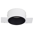 Светильник встраиваемый, под лампу GU10, D75xH38мм, черный/белый Donel DN15001R1WB DN15