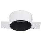 Светильник встраиваемый, под лампу GU10, D75xH38мм, черный/белый Donel DN15001R1WB DN15