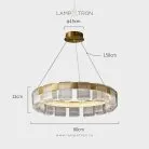 Кольцевые люстры и светильники ORVILLE Размер M Lampatron 8405-23027