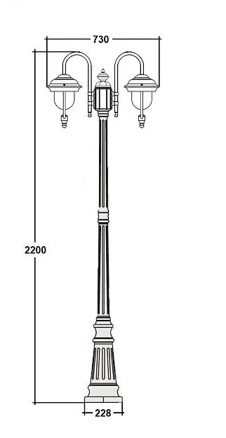 Наземный фонарь Oasis Light 84309A/10 down Bl MADRID