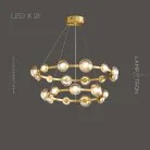 Кольцевые люстры и светильники BOOSTER 21 лампа. Цвет Латунь Lampatron 6943-21031