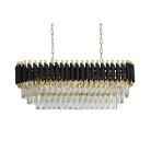 Хрустальная подвесная люстра Lumina Deco LDP 6003-800-PR BK+F.GD Funneli