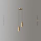 Парный подвесной LED светильник LEFFE DUO Цвет Латунь Lampatron leffe-duo-brass 7159-19627