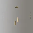 Парный подвесной LED светильник LEFFE DUO Цвет Латунь Lampatron leffe-duo-brass 7159-19627