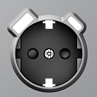 Накладка для розетки Schuko с зарядным устройством USB A+C, со шторками 16A 250В, матовый серый, Donel DE22940 A07