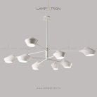 Люстра LANT 8 плафонов. Размер L. Цвет белый. Белый каркас. Lampatron 871-1314