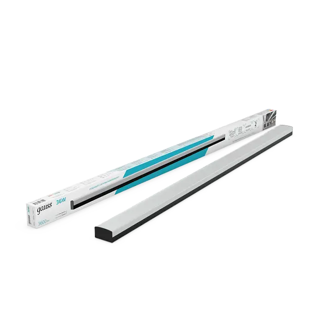 Светильник LED матовый IP40 1190x60x36мм 36W 3600Лм 4000K Shop Lighting черный 1/20 Gauss 883625236