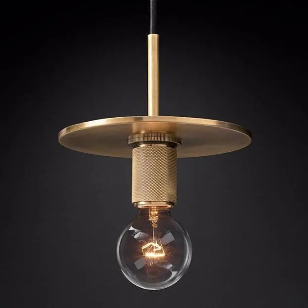 Подвесной Светильник Rh Utilitaire Disk Shade Pendant Brass 123643-22 ImperiumLoft Подвесной Светильник Rh Utilitaire Disk Shade Pendant Brass 123643-22 ImperiumLoft