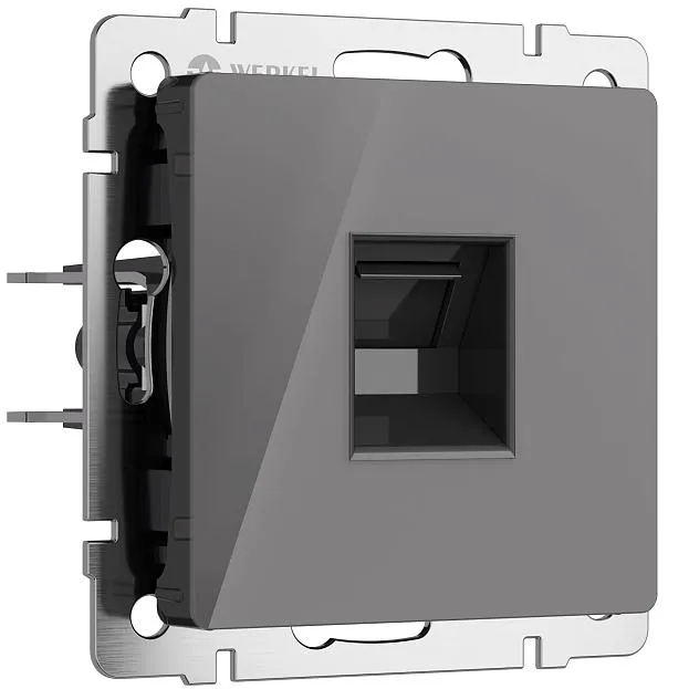 Розетка Ethernet RJ-45 (графит акрил) Werkel W1181044 a064095 Розетка Ethernet RJ-45 (графит акрил) Werkel W1181044 a064095