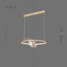 Кольцевые люстры и светильники BIRDIE LUX Тип A. Цвет Розовое Золото Lampatron 5931-15719