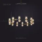 Кольцевые люстры и светильники WENDEL 24 лампы. Цвет Дымчатый Lampatron 4551-11519