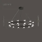 Кольцевые люстры и светильники BLASIUS Цвет Черный. 12 ламп Lampatron 6941-19044