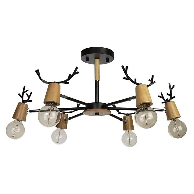 Потолочная люстра Loft It 10024/6 Black Sven