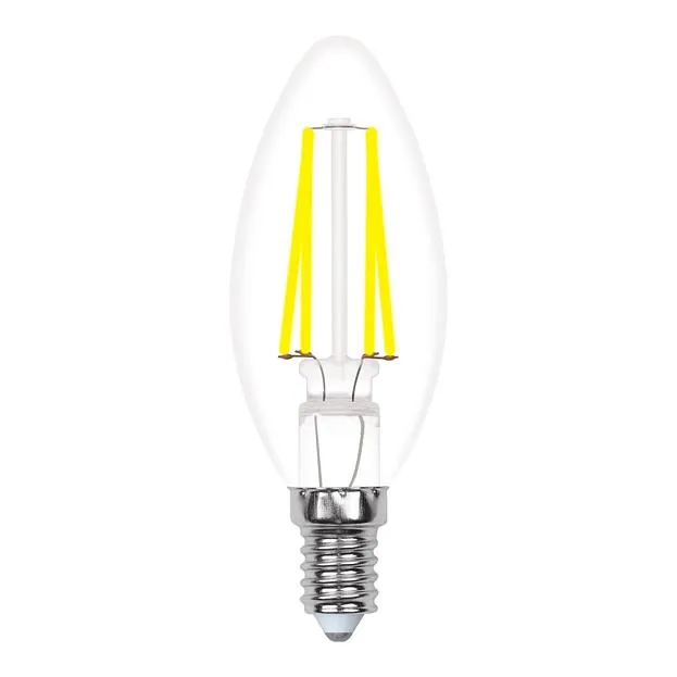Лампочка светодиодная Uniel LED-C35-5W/WW/E14/CL/MB GLM10TR картон Лампочка светодиодная Uniel LED-C35-5W/WW/E14/CL/MB GLM10TR картон