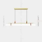 Реечный, рядный светильник HARALD Размер M. Цвет Латунь Lampatron 5892-15626