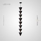 Подвесной светильник LESTER 8 ламп. Цвет Черный Lampatron 7355-20267