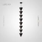 Подвесной светильник LESTER 8 ламп. Цвет Черный Lampatron 7355-20267