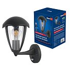 Настенный светильник уличный Uniel UUL-S81A 60W/E27 SENSOR IP54 BLACK