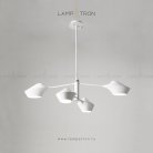 Люстра LANT 4 плафона. Размер L. Цвет белый. Белый каркас. Lampatron 871-1305