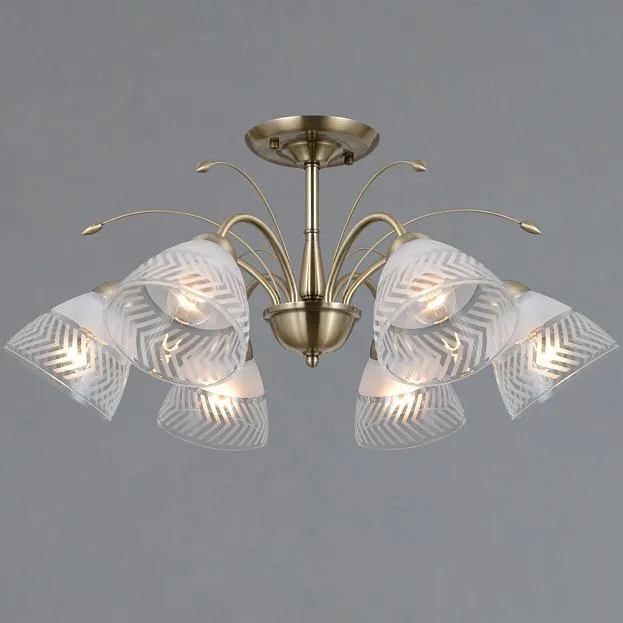Потолочная люстра ILLUMICO IL0594-6CSQ-25 AB AREZZO Потолочная люстра ILLUMICO IL0594-6CSQ-25 AB AREZZO