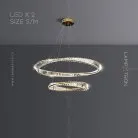 Кольцевые люстры и светильники BERTOLDA X Два кольца. 60 + 80 см Lampatron 6261-23295