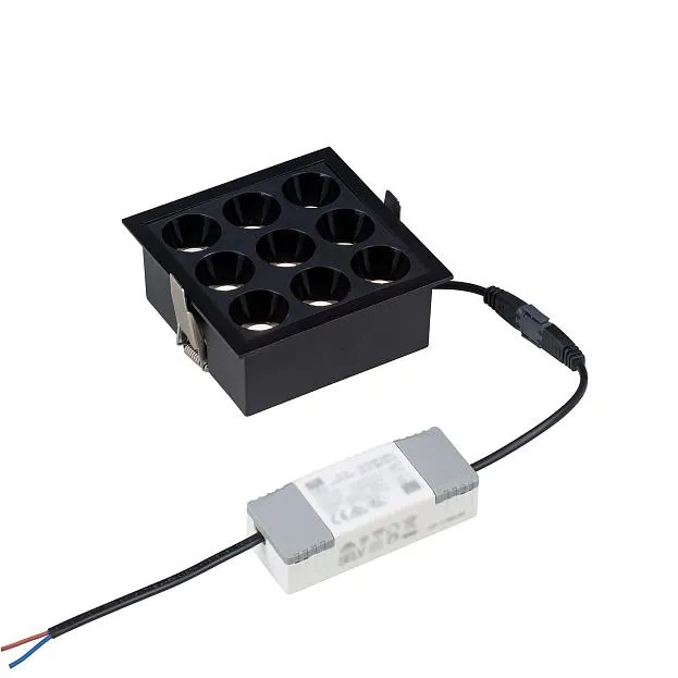 Встраиваемый черный LED светильник с драйвером, 18Вт, 4000К, 24°, 1365лм Vitaluce VT0200064-01 Встраиваемый черный LED светильник с драйвером, 18Вт, 4000К, 24°, 1365лм Vitaluce VT0200064-01