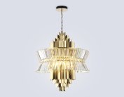 Подвесная люстра Ambrella light LH41023/18 BS/CL латунь/прозрачный E14*18 max 40W D700*750