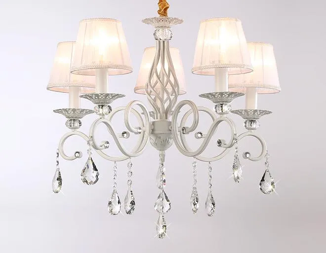 Подвесная люстра с абажурами и хрусталем Ambrella light TR4547 Traditional