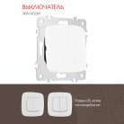 Выключатель жалюзи, 10A 250V Arte Milano 205.38-2.white am