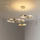 Кольцевые люстры и светильники SELLIF B RING COMBO Три кольца. Цвет Латунь Lampatron 6984-19361