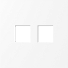 Накладка 2-я для розеток RJ45,TV,SAT, глянцевый белый, Donel DS86903 S08