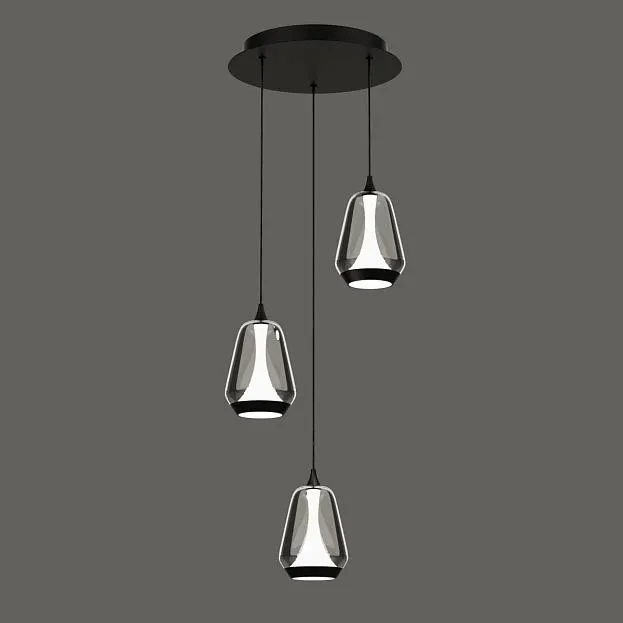 Подвесной светильник Delight Collection MD24001011-3A black/smoky MD24001011 Подвесной светильник Delight Collection MD24001011-3A black/smoky MD24001011