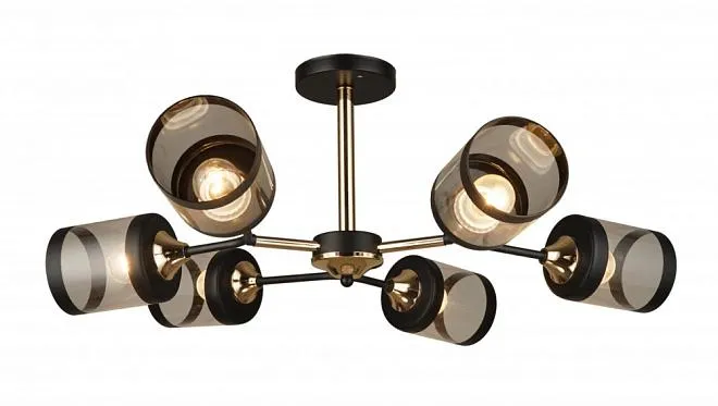 Потолочная люстра Imex MD.3592-6-S-BK+FGD Потолочная люстра Imex MD.3592-6-S-BK+FGD