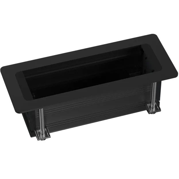 Настольный встраиваемый розеточный блок Static 6 мод. (3 мод. 45х45), черный Donel DDSB6SAN DDSB