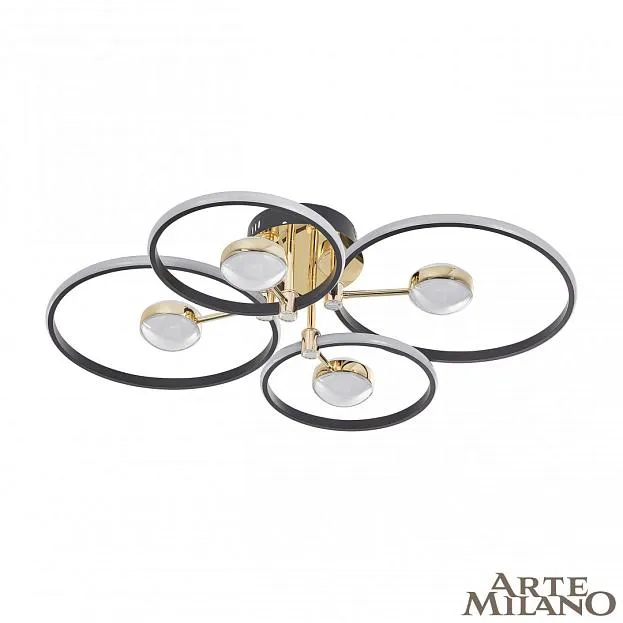 Потолочная люстра Arte Milano 276140/4+4 BK/GD Ferrara-76140 Потолочная люстра Arte Milano 276140/4+4 BK/GD Ferrara-76140