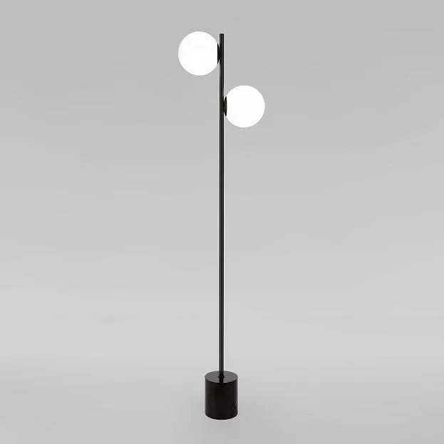 Напольный светильник с мраморным основанием Eurosvet 01158/2 черный a064389 Marbella